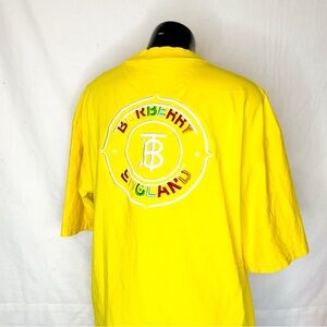 BURBERRY London England TB Monogram Tee | Yellow | Embroidered Logo | Size M